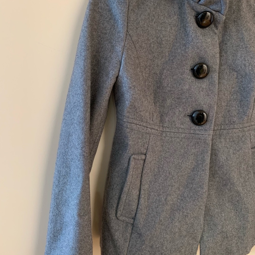 Gray Button Up Coat - image 5